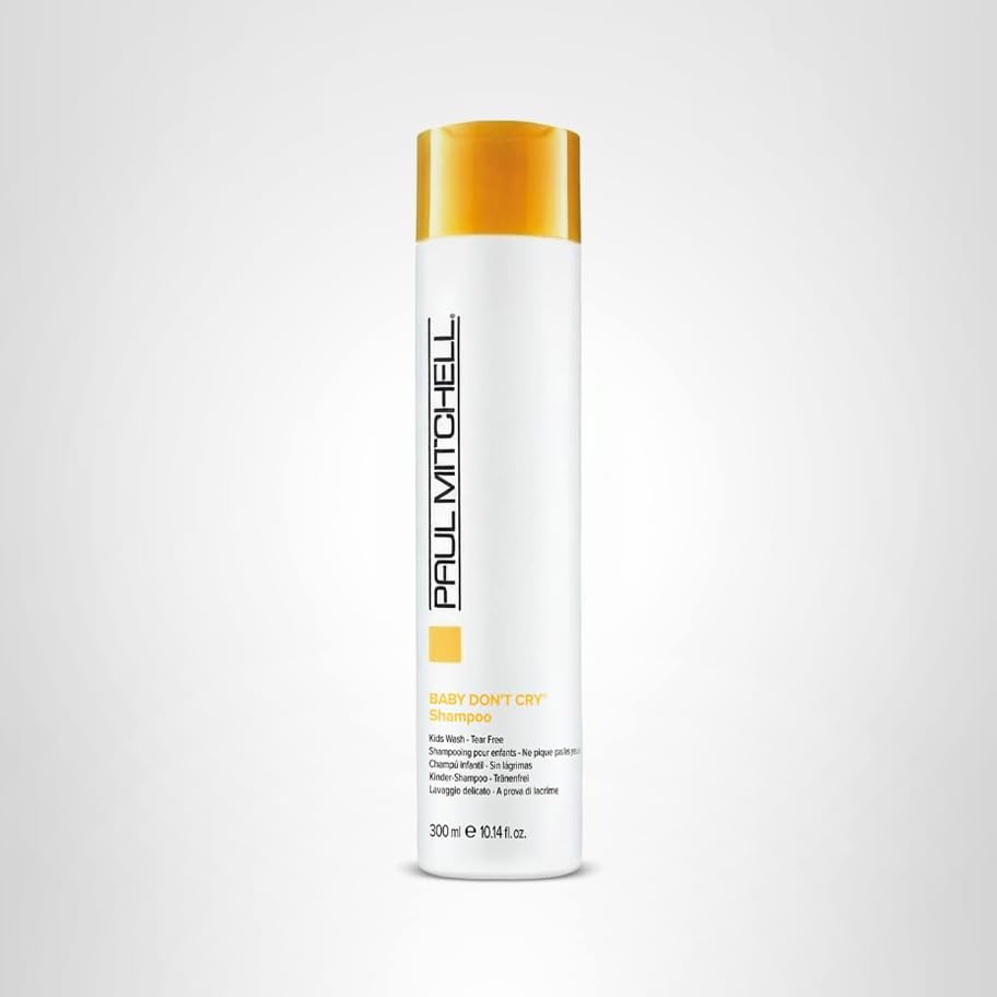 Paul Mitchell Baby Don't Cry baby hair care setup during bath time