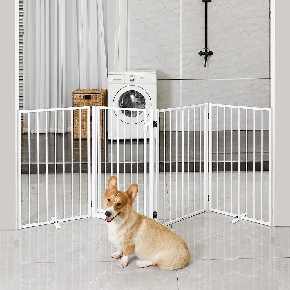 Paulmele gate suited for outdoor decks and porches, keeping pets contained.
