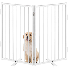 Paulmele dog gate doorway setup provides a secure entry barrier for pets