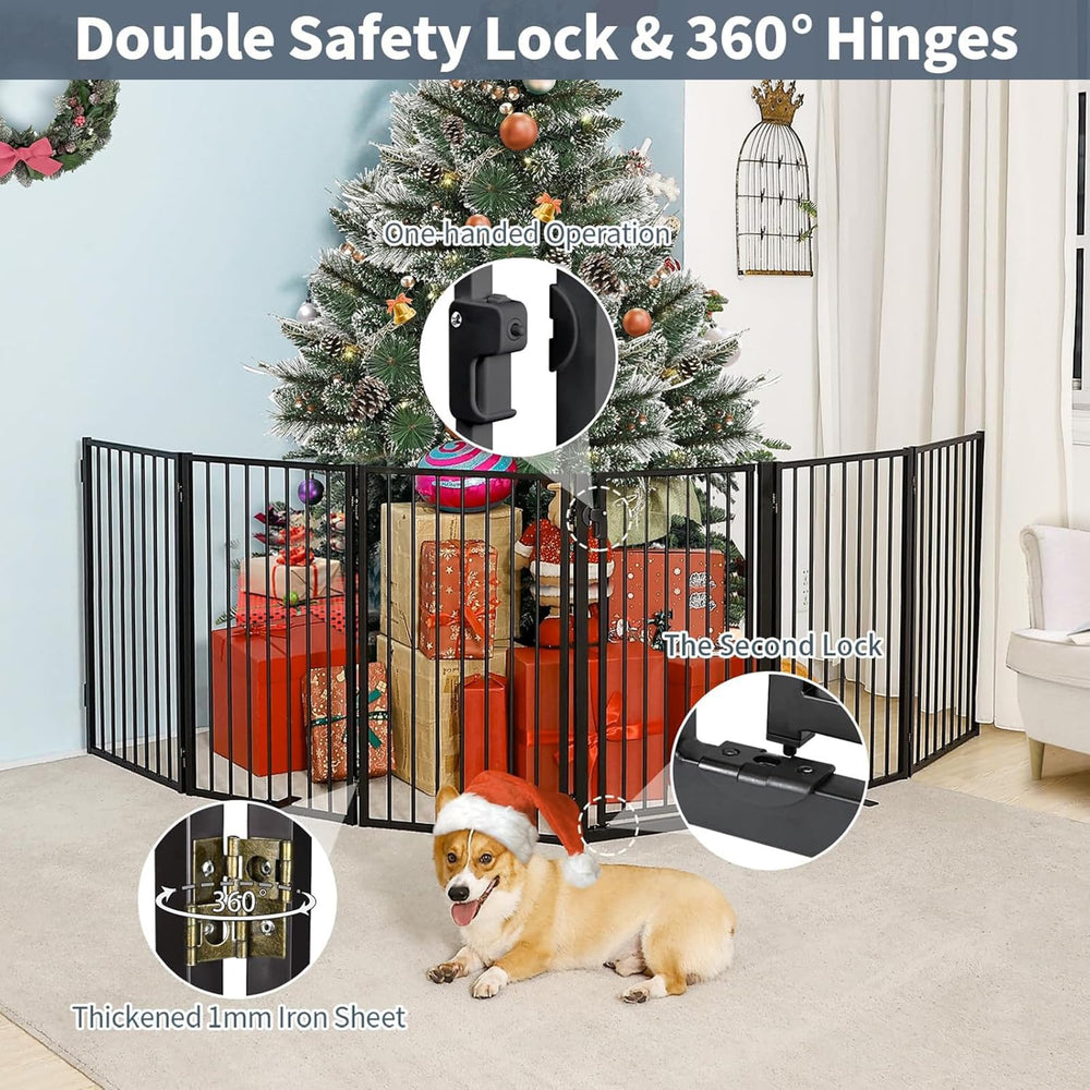 Paulmele gate with walk-through door demonstrates convenient entry for pet owners