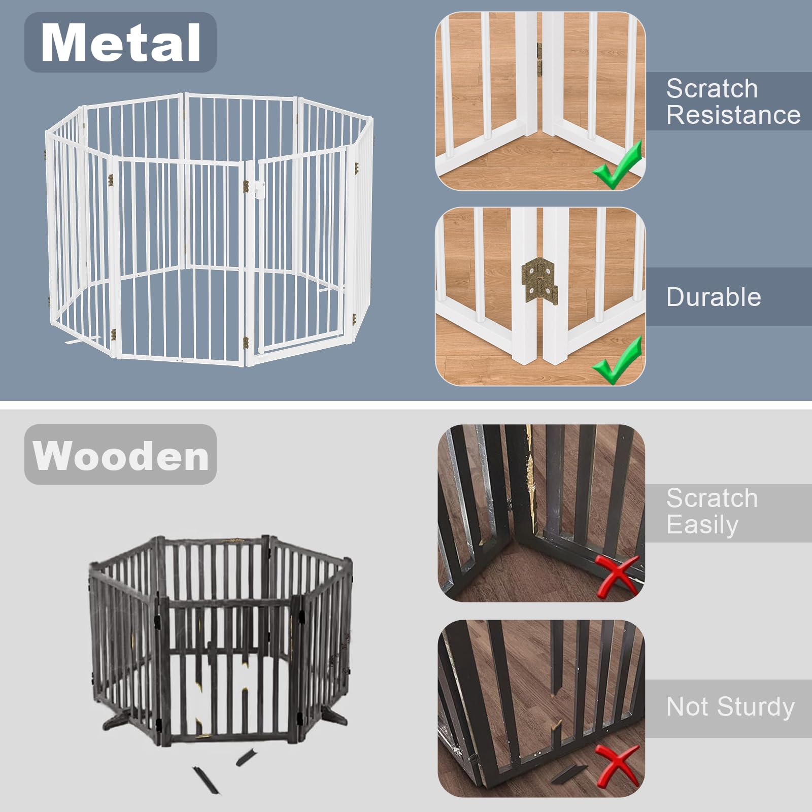 Paulmele dog gate walk-through door keeps you moving while pets stay contained.