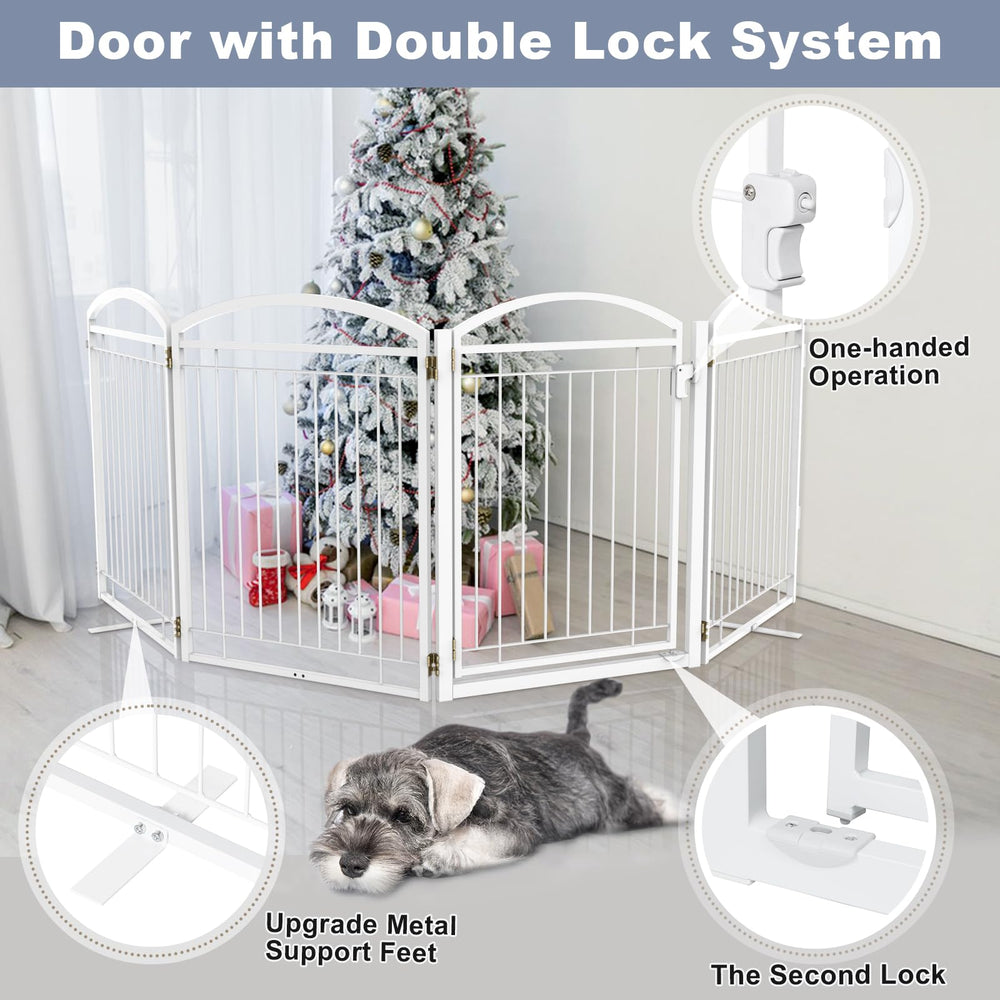 Paulmele door lock system keeps the gate securely closed during daily activities.