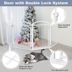 Paulmele door lock system keeps the gate securely closed during daily activities.