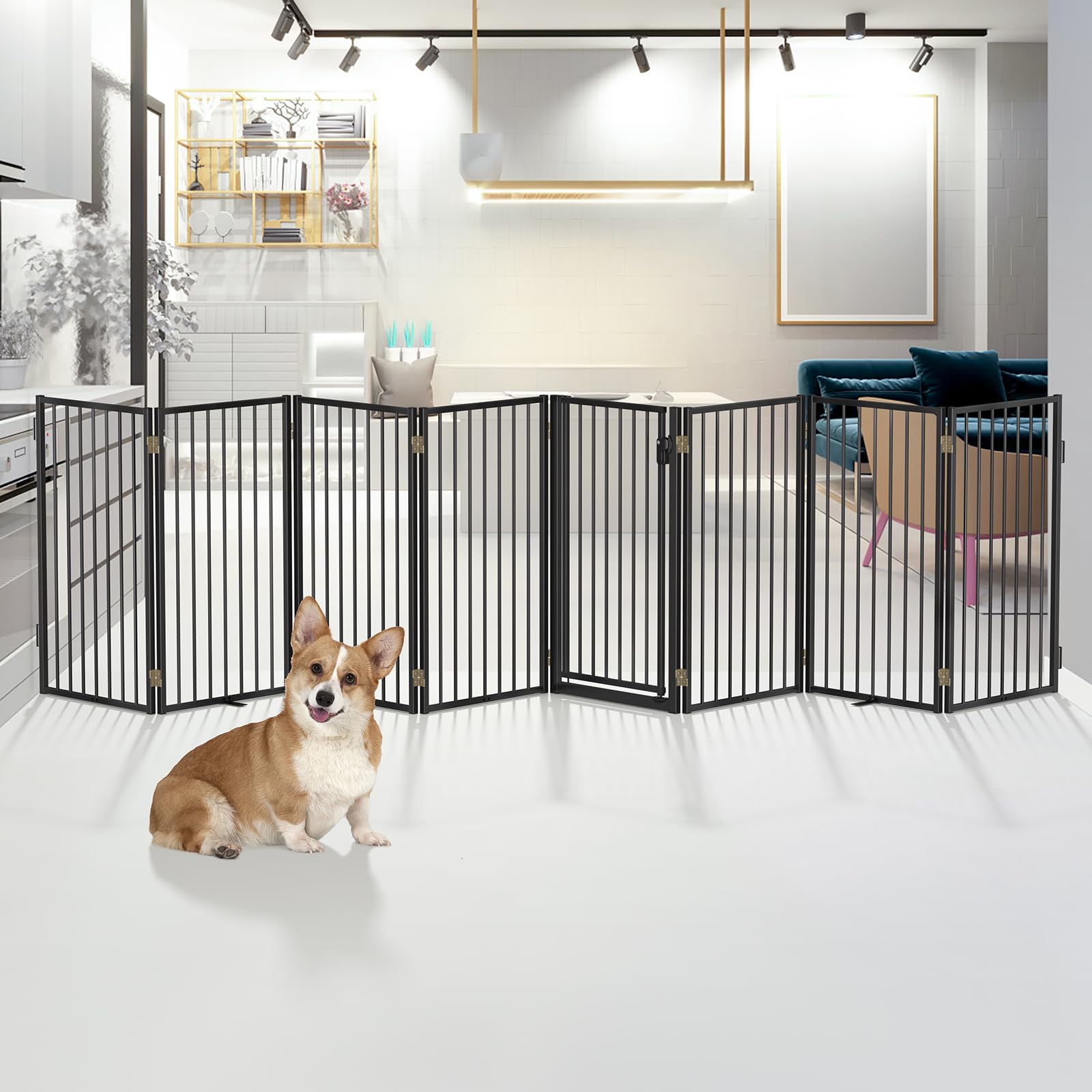 Paulmele gate in outdoor use on deck shows indoor-outdoor confinement flexibility