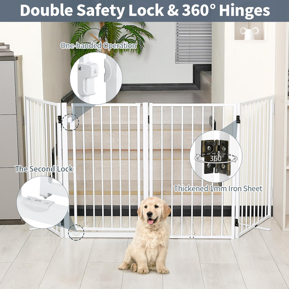 Paulmele metal gate foldable design emphasizes compact storage