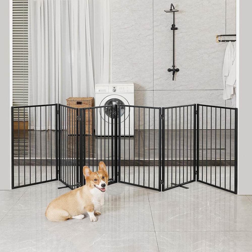 Paulmele outdoor-ready gate withstands decks and porches for safe pet zones