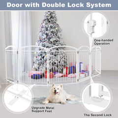 Paulmele white freestanding gate arranged in a Z shape saves space