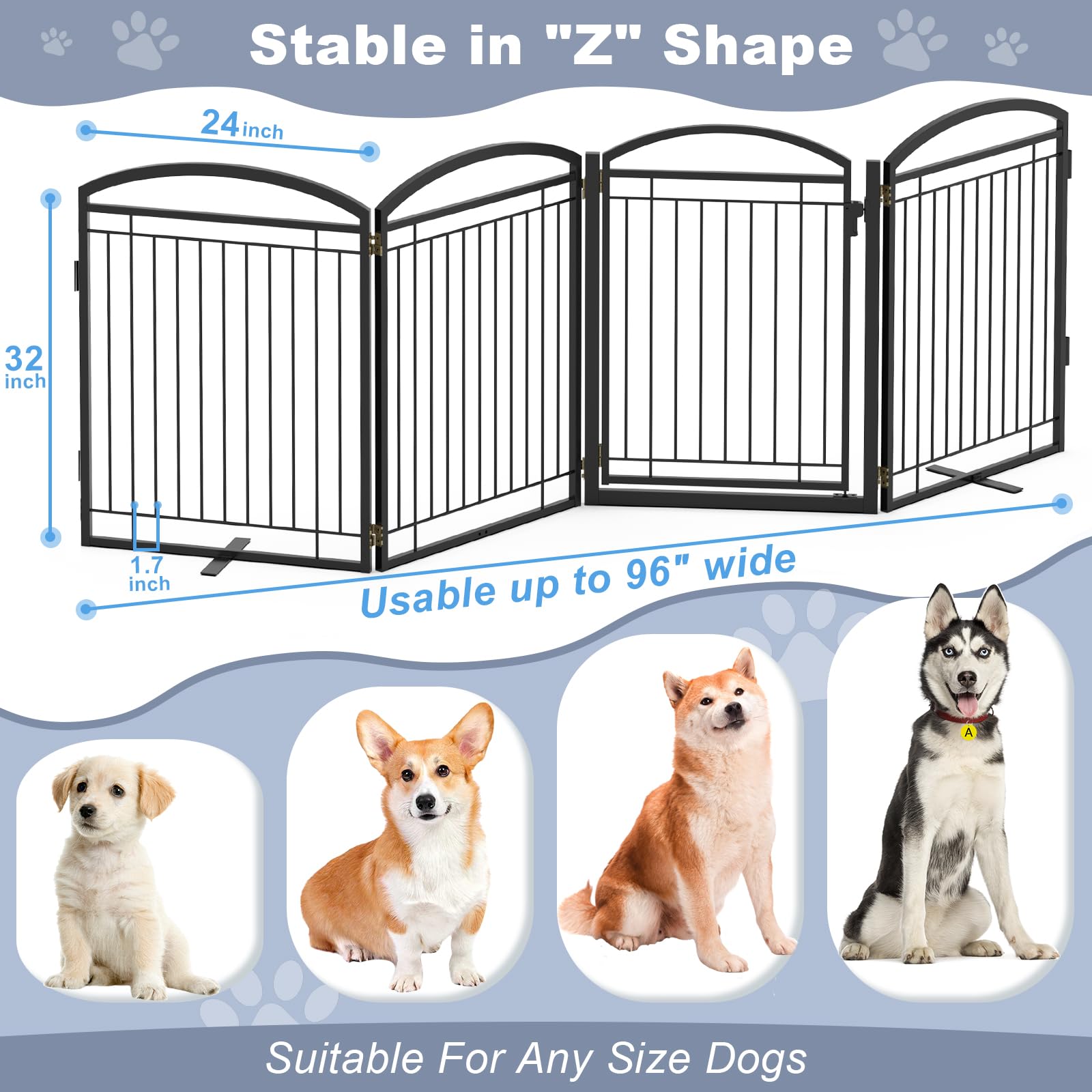 Paulmele Z-shape setup demonstrates wall-safe freestanding stability for open-plan spaces
