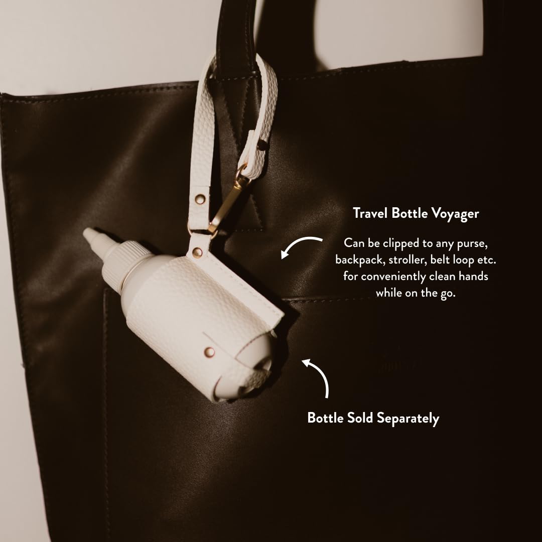 PAUME Voyager Pouch cream vegan leather close-up shows premium texture