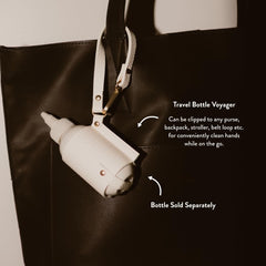 PAUME Voyager Pouch cream vegan leather close-up shows premium texture
