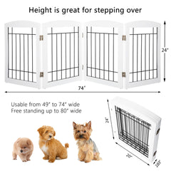 PAWLAND free-standing gate stands confidently without screws, easy to reposition.