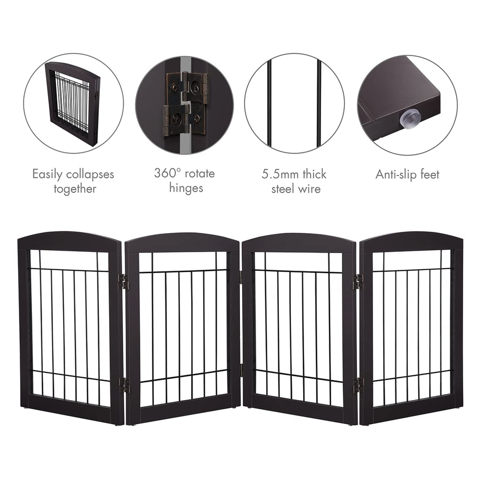 PAWLAND gate with non-slip feet protects floors during use