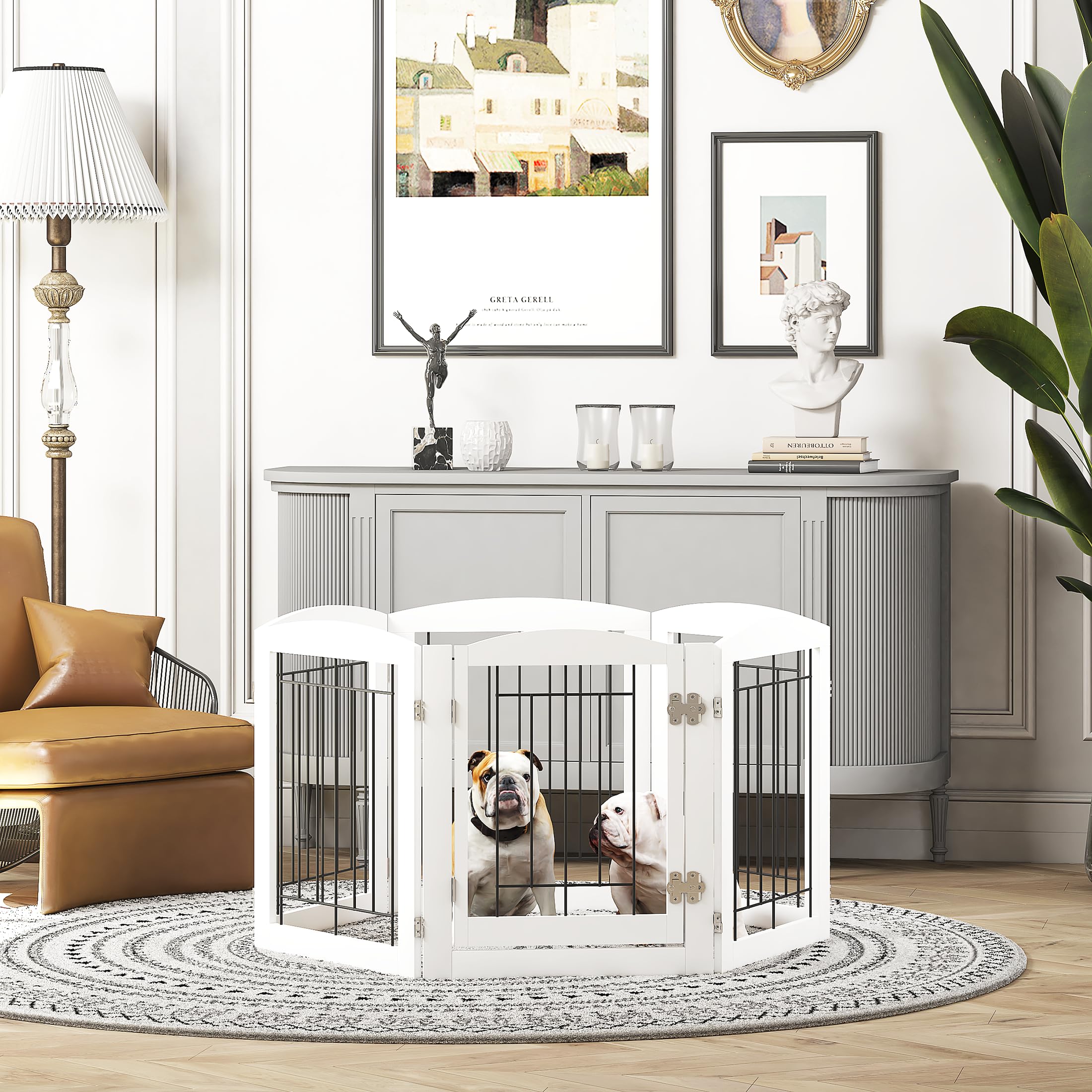 PAWLAND dog gate walk-through door designed for easy access while keeping pets contained.