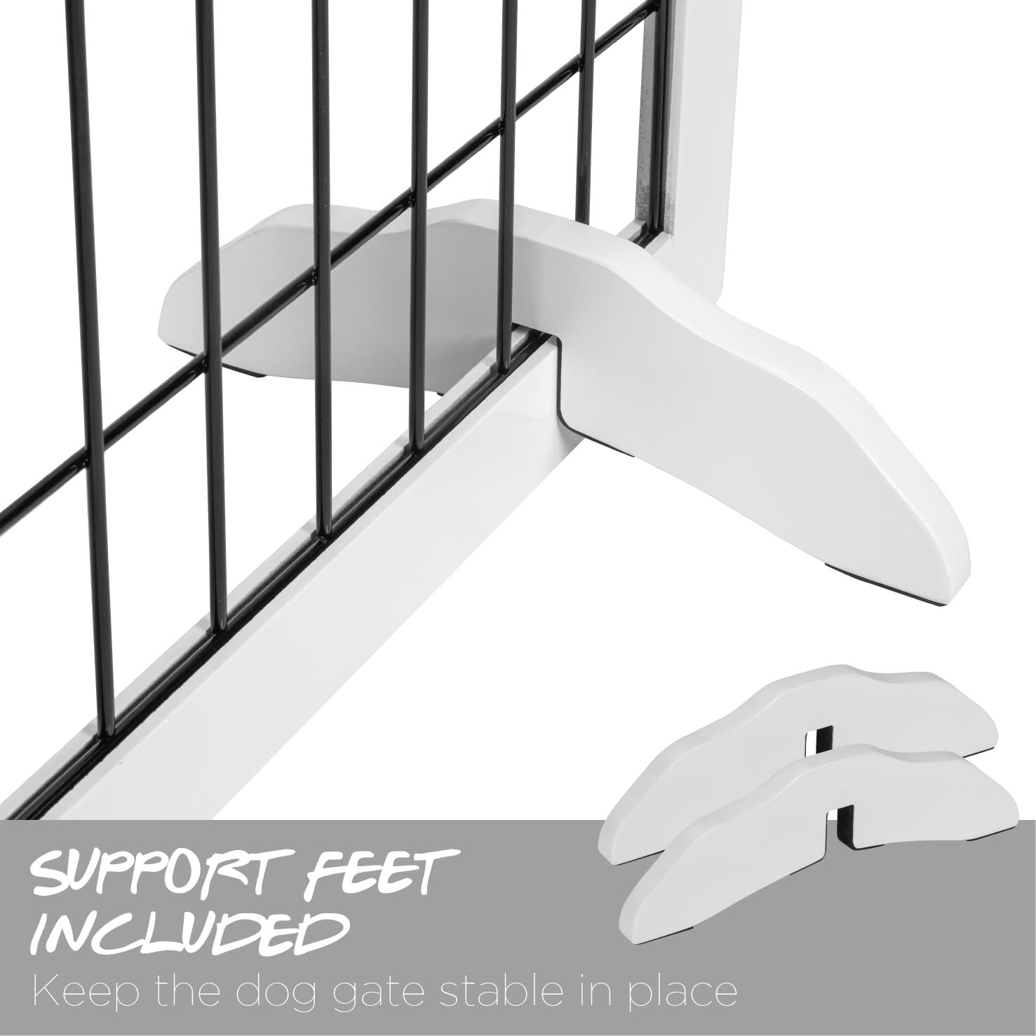 PAWLAND non-slip rubber feet protect floors during use.