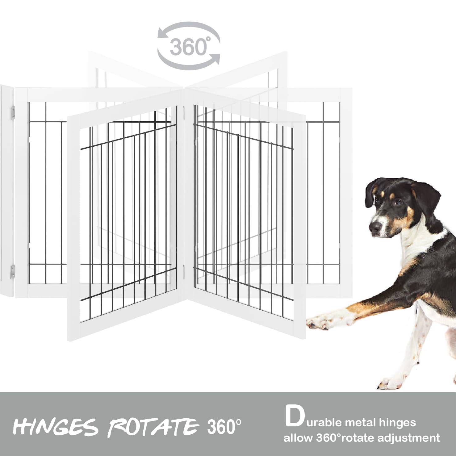 PAWLAND support feet included stabilize the gate on uneven floors.