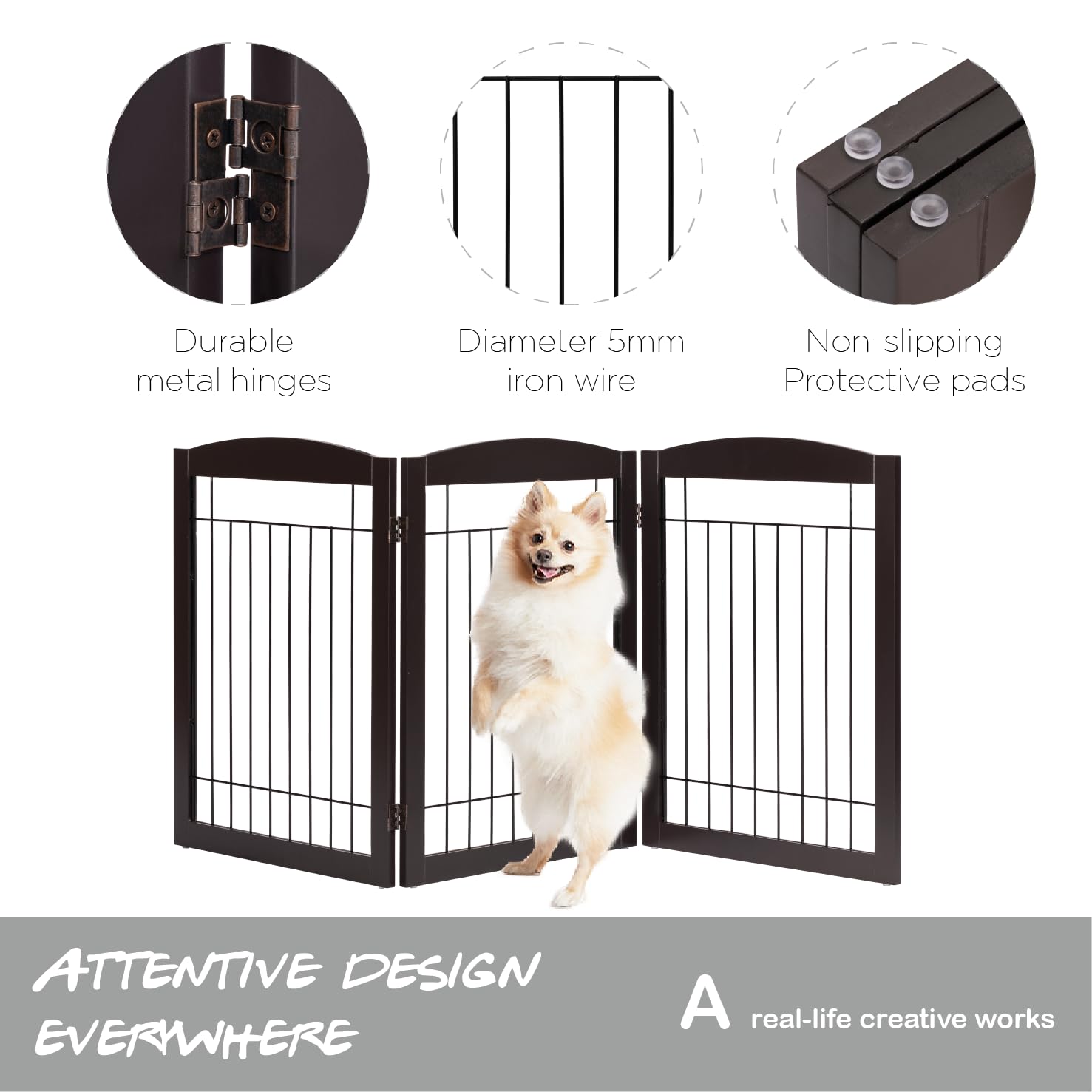 PAWLAND extra-wide gate adapts to large spaces like halls and stairs