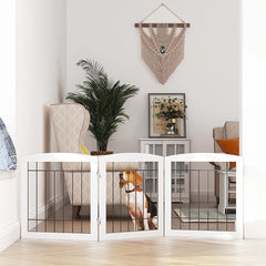 PAWLAND folding wide Z-shape gate demonstrates versatile expansion for hallways and doorways.