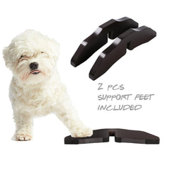 PAWLAND Support Feet Espresso close-up wood finish emphasizes FSC certified material.