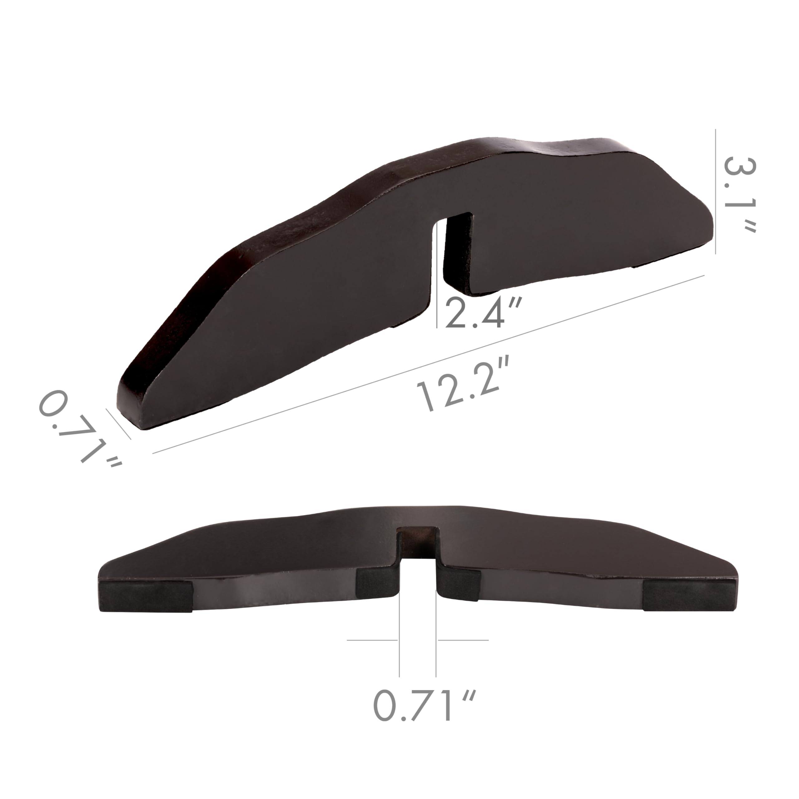 PAWLAND Support Feet Espresso on-gate view demonstrates compatibility with 360-degree gate configurations.