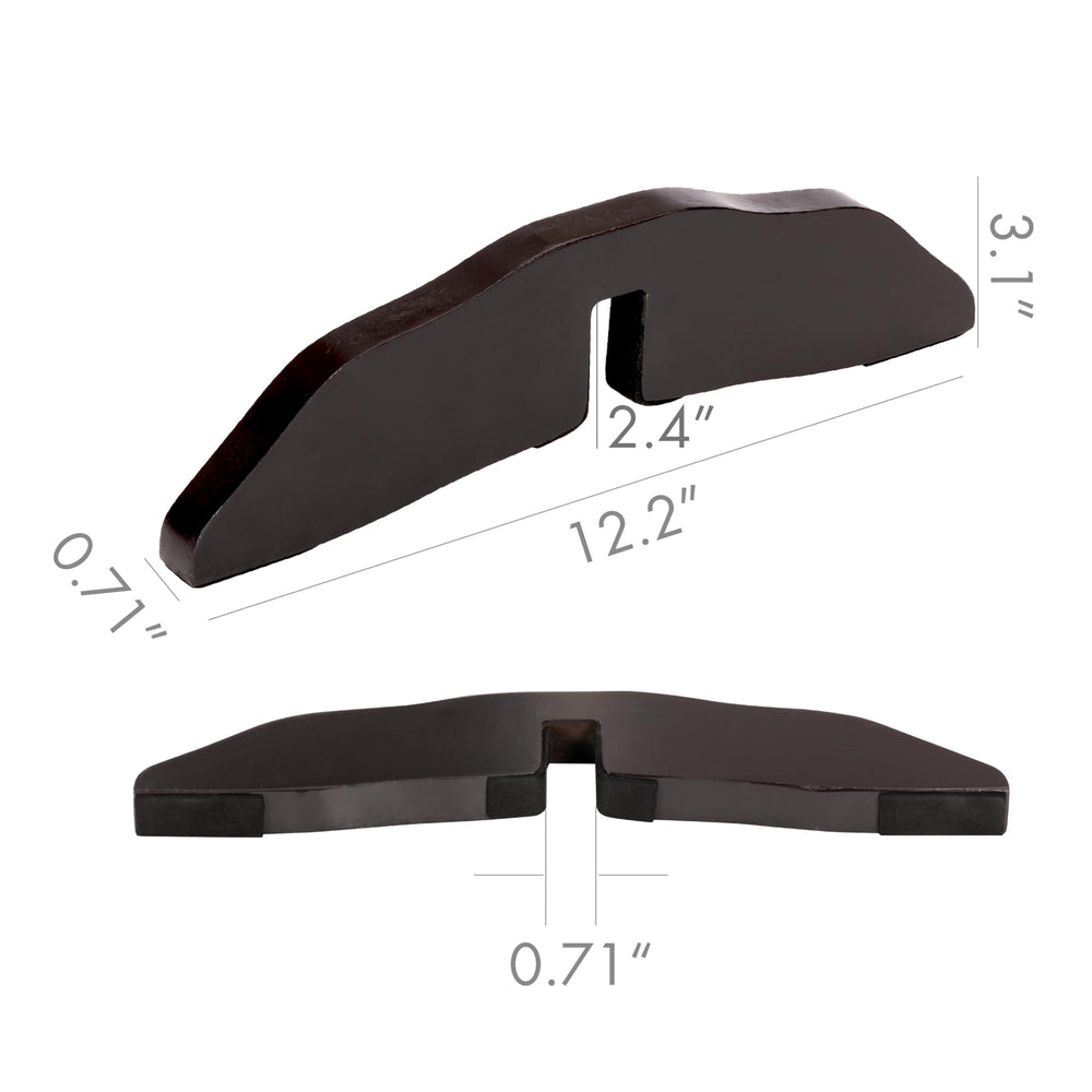 PAWLAND Support Feet Espresso on-gate view demonstrates compatibility with 360-degree gate configurations.