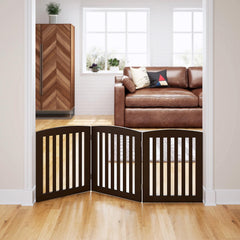 PAWLAND espresso gate folded accordion compact storage