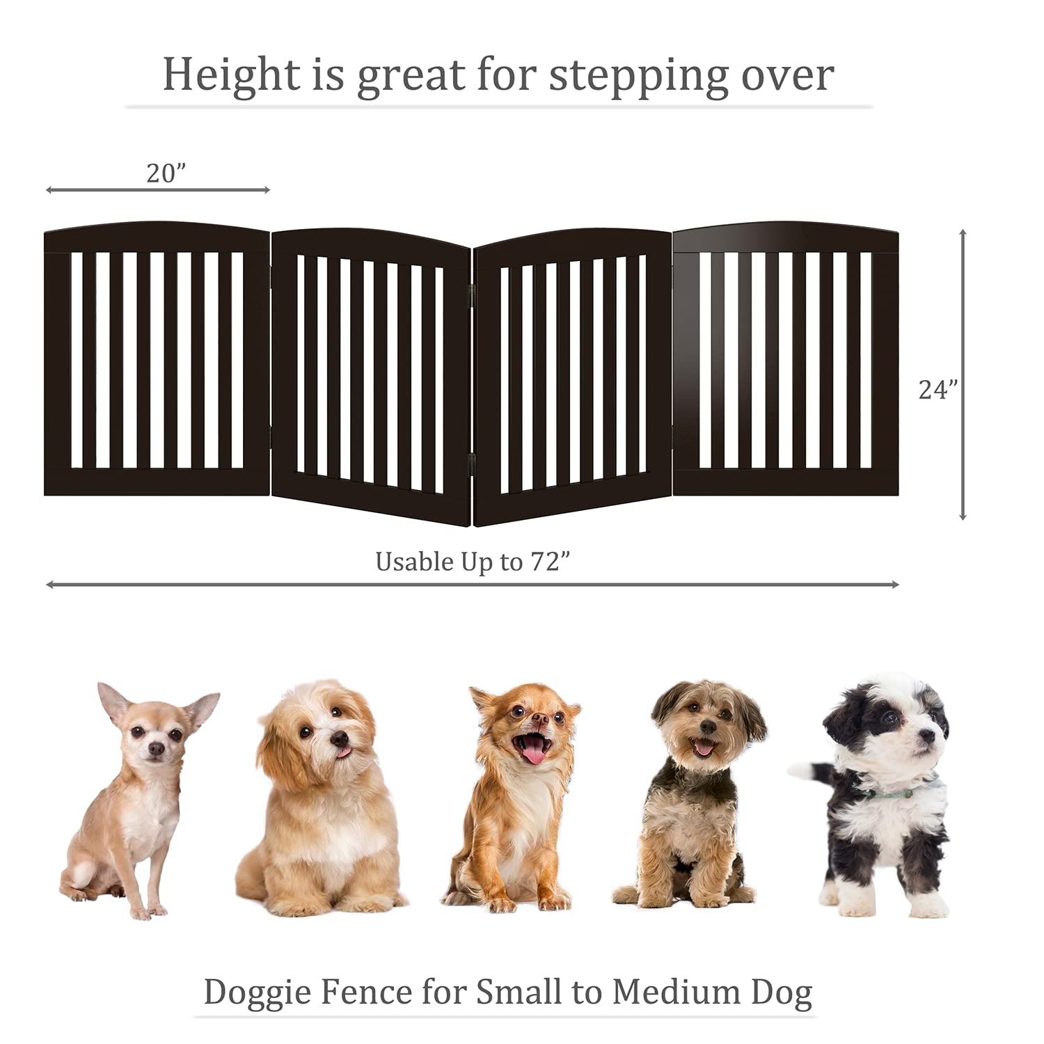 PAWLAND espresso gate in stair setup demonstrates safe passage