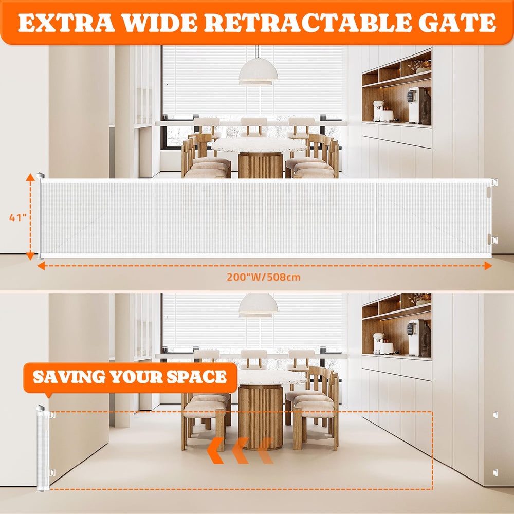 Pawtners 41-inch tall gate prevents pets from jumping over.