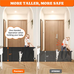 Pawtners gate 41-tall height for preventing jumping and safe containment