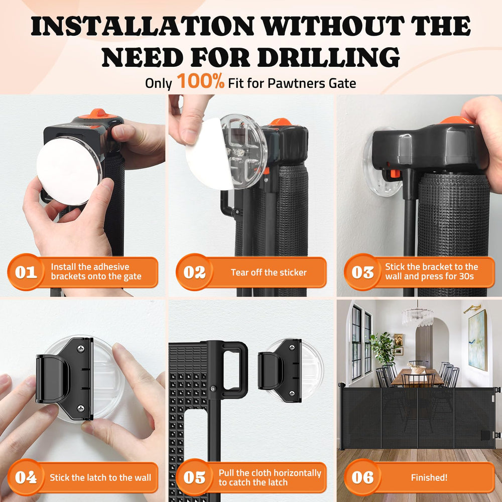 Pawtners free-punch installation hardware enables tool-less setup for effortless upgrades.