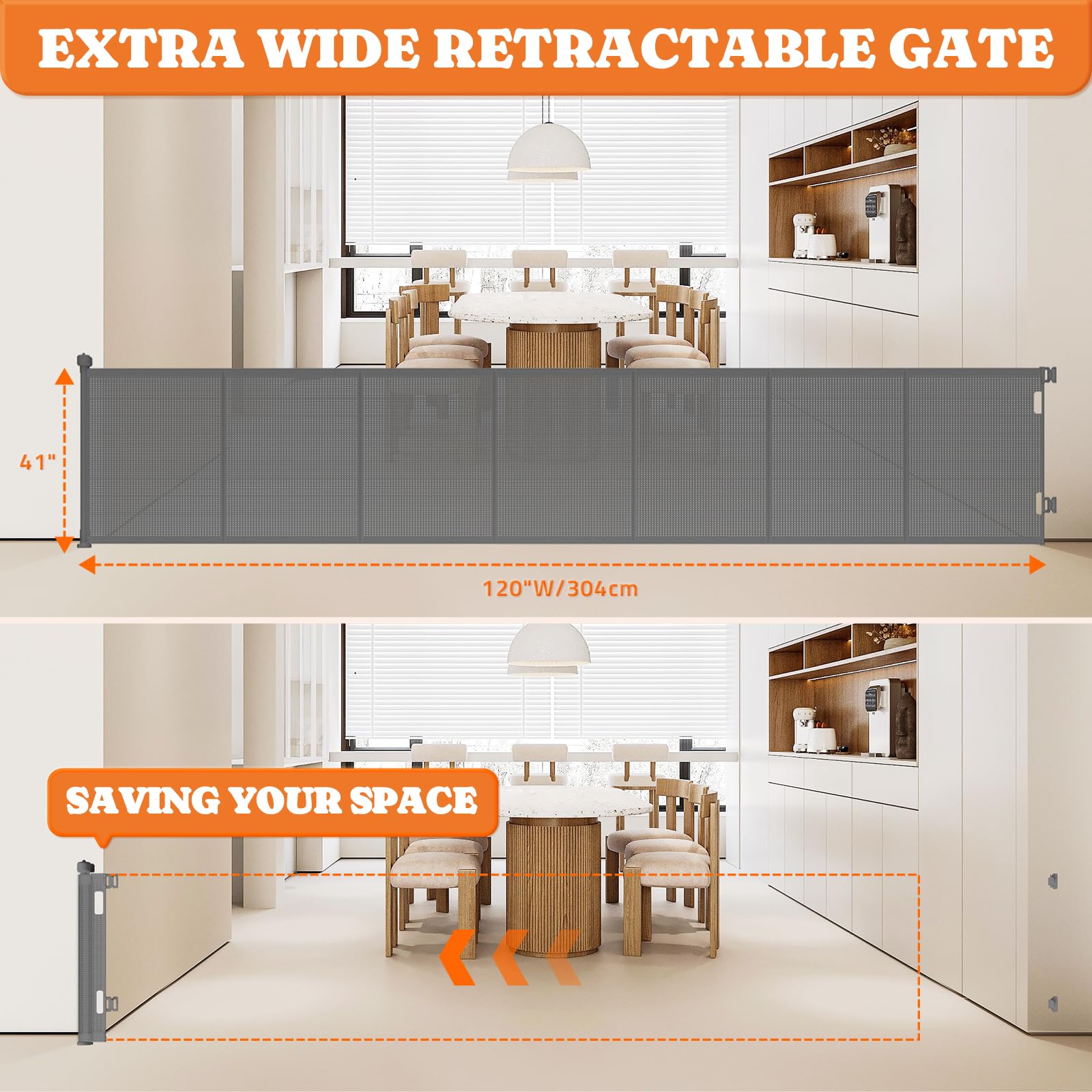 Pawtners six-rods support system maintaining gate stability