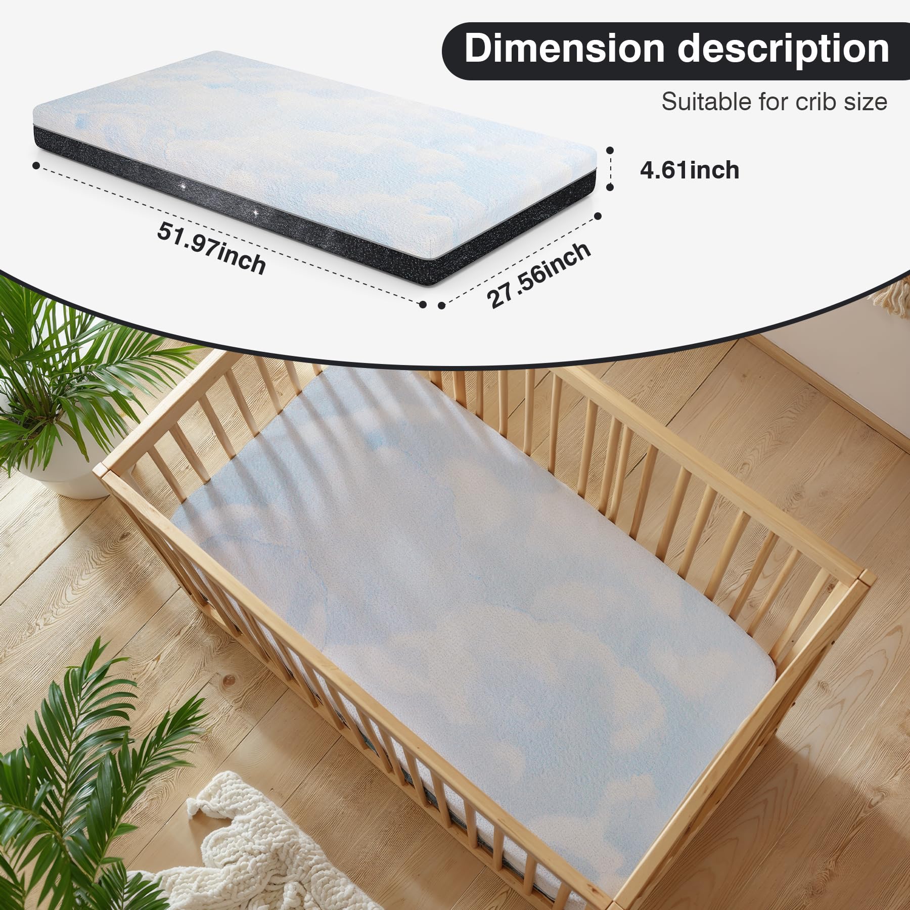 Pawtong dual-sided comfort mattress cross-section shows gel memory foam layers for cooling.