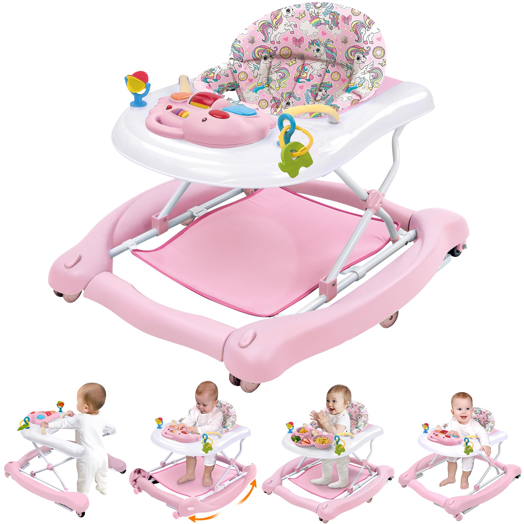 Pawtong foldable 5-in-1 walker assembly for quick setup and storage.