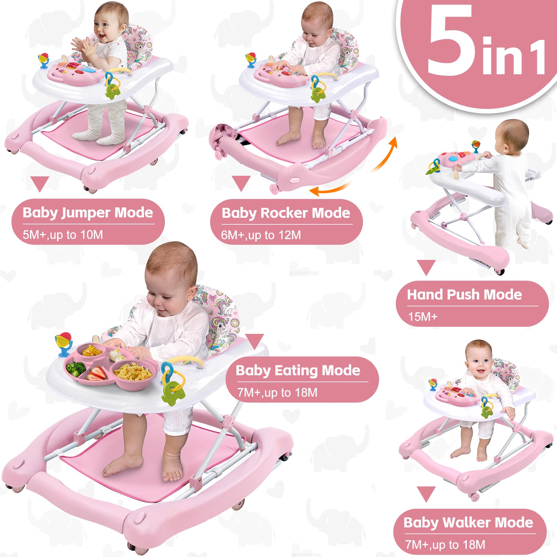 Pawtong foldable 5-in-1 walker folded compactly under furniture for storage.