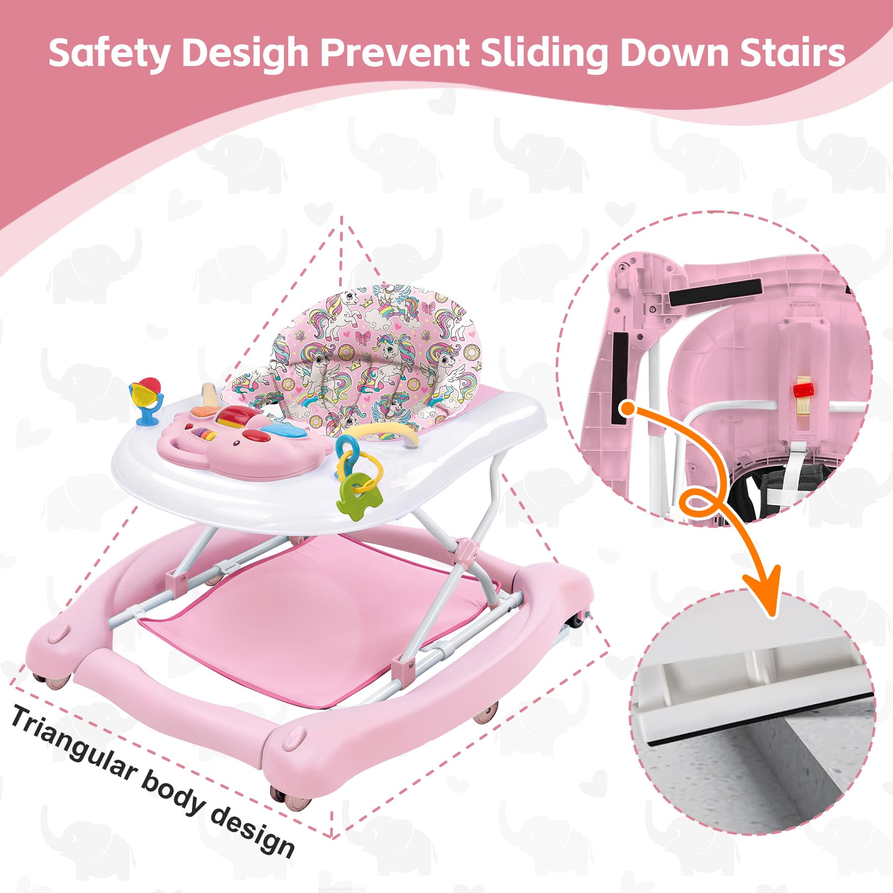Pawtong foldable 5-in-1 walker with rolling wheels for easy mobility.
