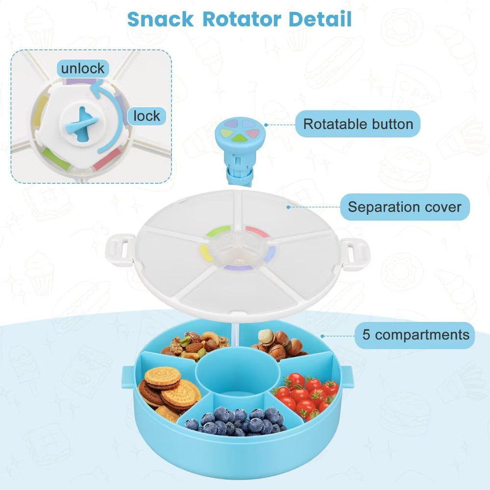 Pawtong snack-rotator color button lid alignment with interactive access