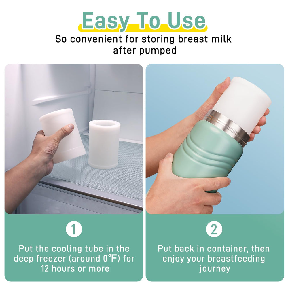 Pazzer portable breastmilk cooler BPA-free materials indicate safe, food-grade construction.