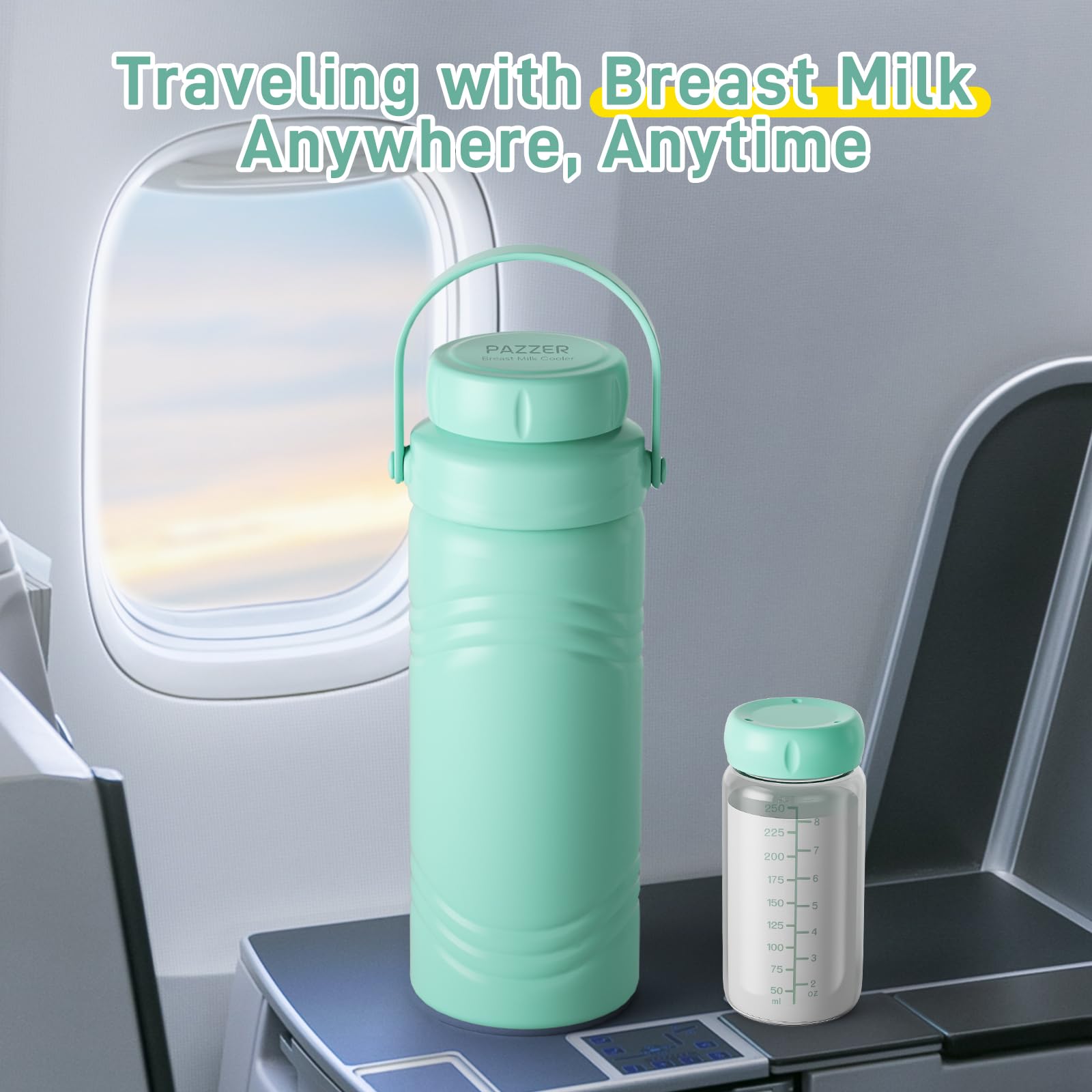 Pazzer portable breastmilk cooler cooling tubes in freezer ready for rapid cooling.