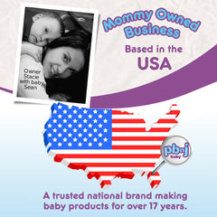 PBnJ Baby easy-to-use clip attaches to a stroller with one hand