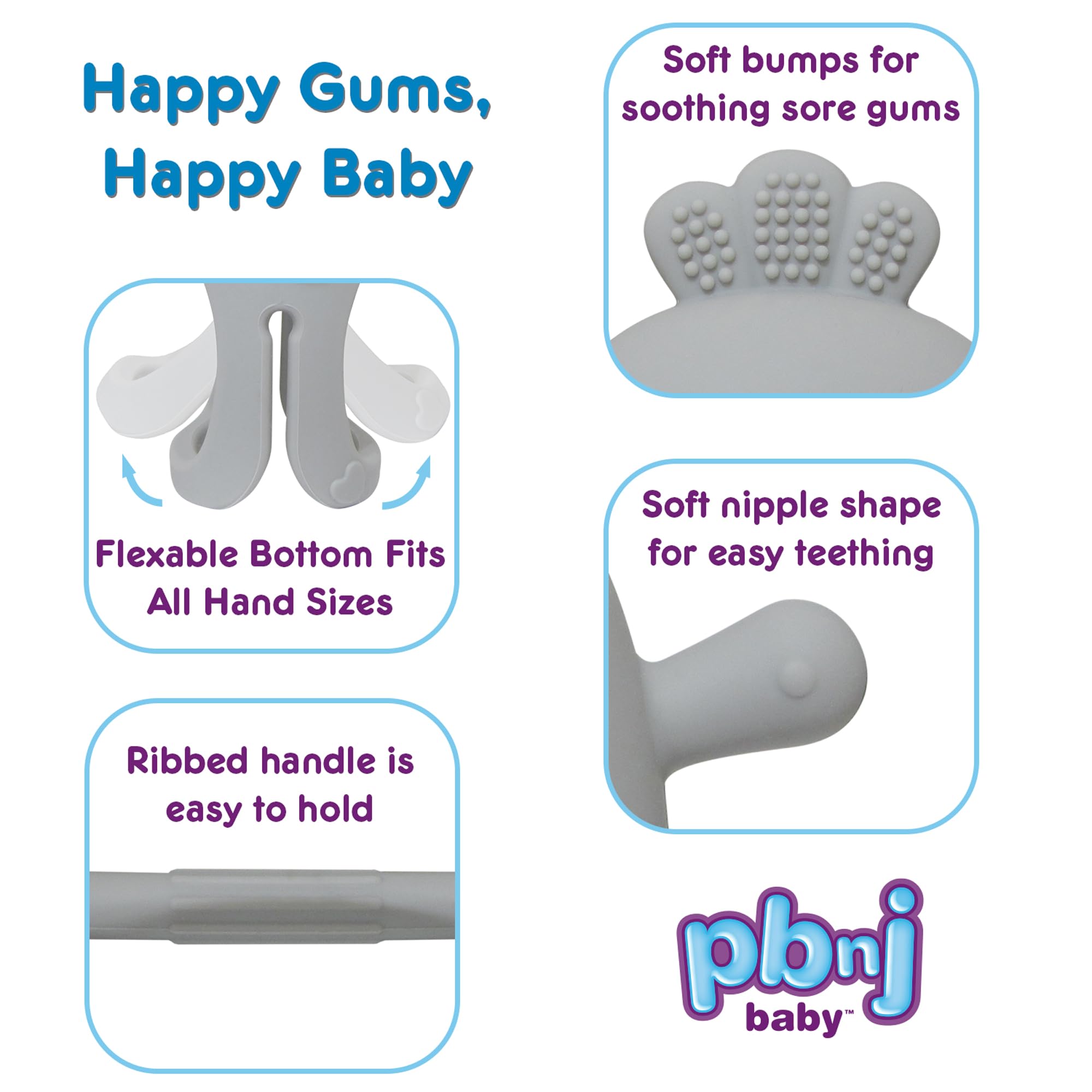 PBnJ Baby teether is dishwasher-safe for easy cleanup.