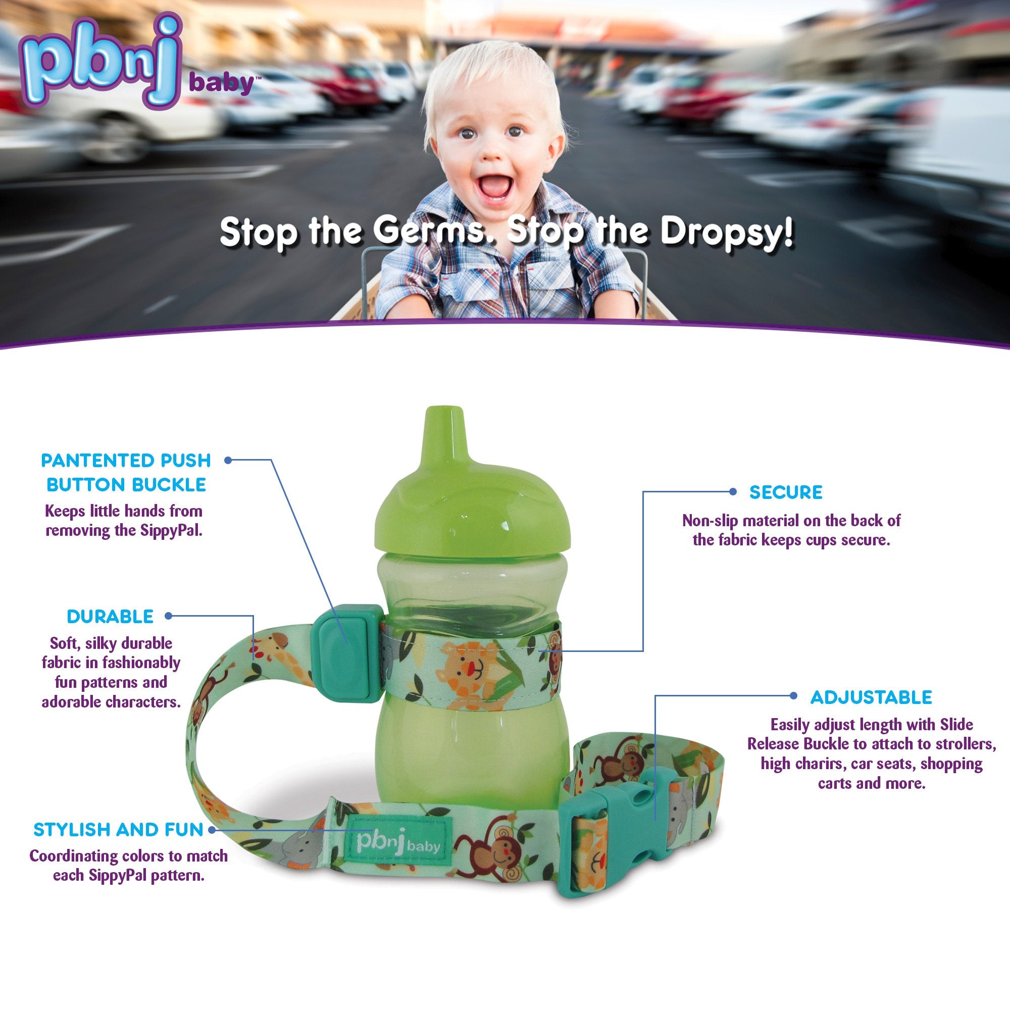 PBnJ Baby SippyPal cup-bottle-attachment supports on-the-go beverages.