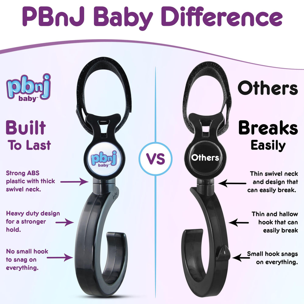 PBnJ Baby Stroller Hooks multipurpose clip doubles as home organizer for clutter-free spaces.