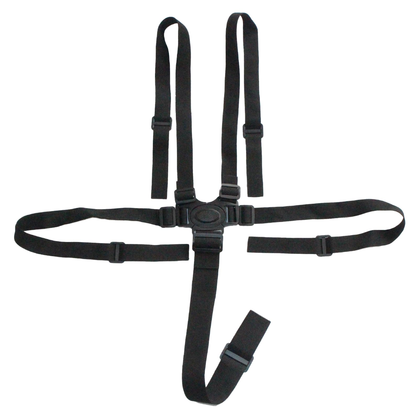 PCTC universal 5-point harness belt on dining chair setup for secure seating.
