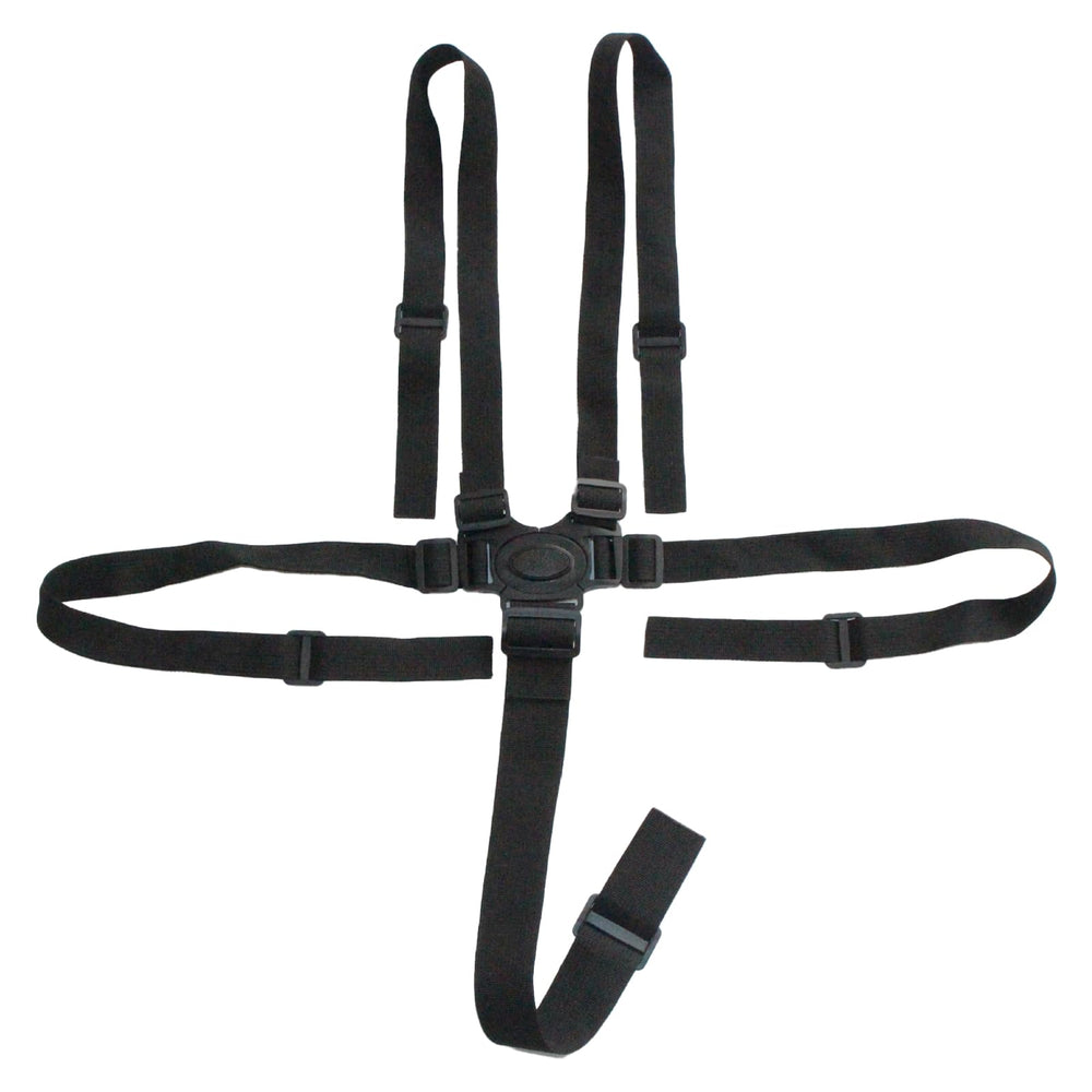 PCTC universal 5-point harness belt on dining chair setup for secure seating.