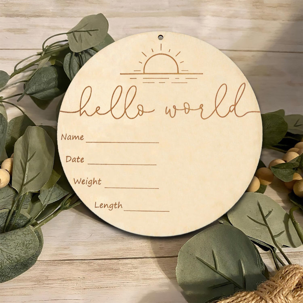 PDRYLY baby shower gift prop featuring sunrise motif and keepsake potential