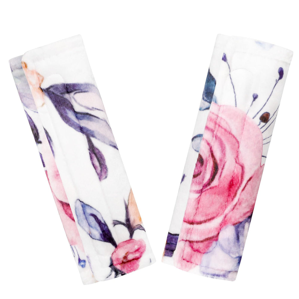 Pea Pod baby car seat strap cover two-pack protecting delicate skin during travel