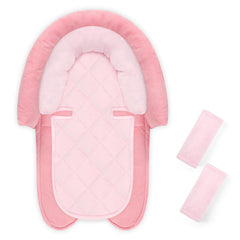 Pea Pod baby head support helps gentle neck alignment during car rides.