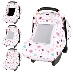 Pea Pod car seat cover with flower pattern adds stylish protection for your baby.