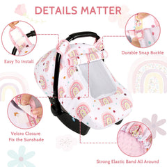 Pea Pod car seat cover kick-proof soft Minky-dot fabric for secure fit
