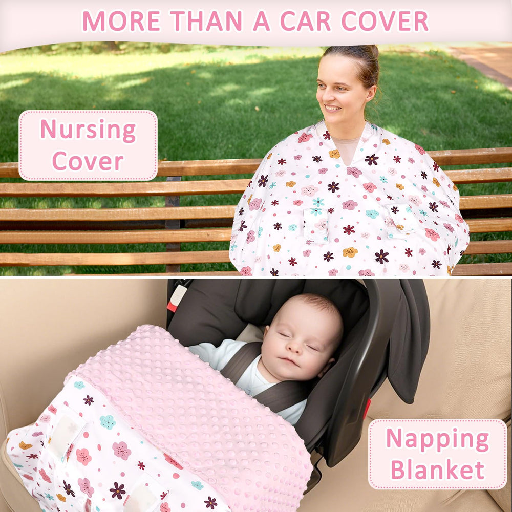 Pea Pod nursing cover option shown for on-the-go feeding privacy.