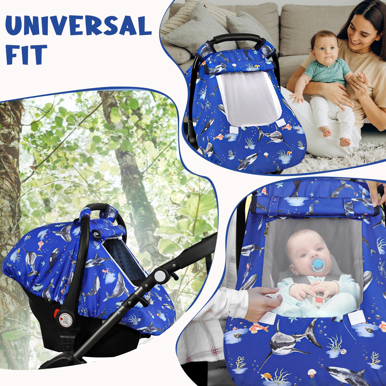 Pea Pod Ocean baby gift-ready canopy for new parents